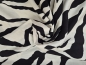 Preview: Viscose Nylon weiss/schwarz Zebra gestreift